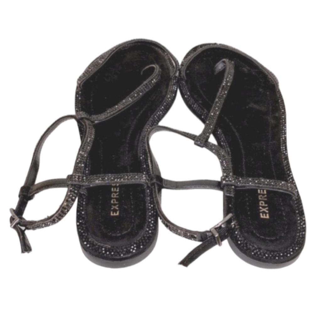 NWOT | Express Rhinestone Sandals - Picture 4 of 6